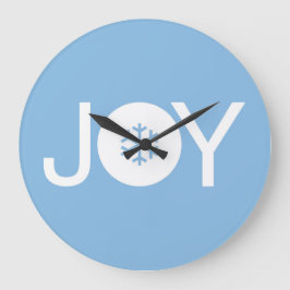 Relógio Grande Joy Christmas Blue Large Clock