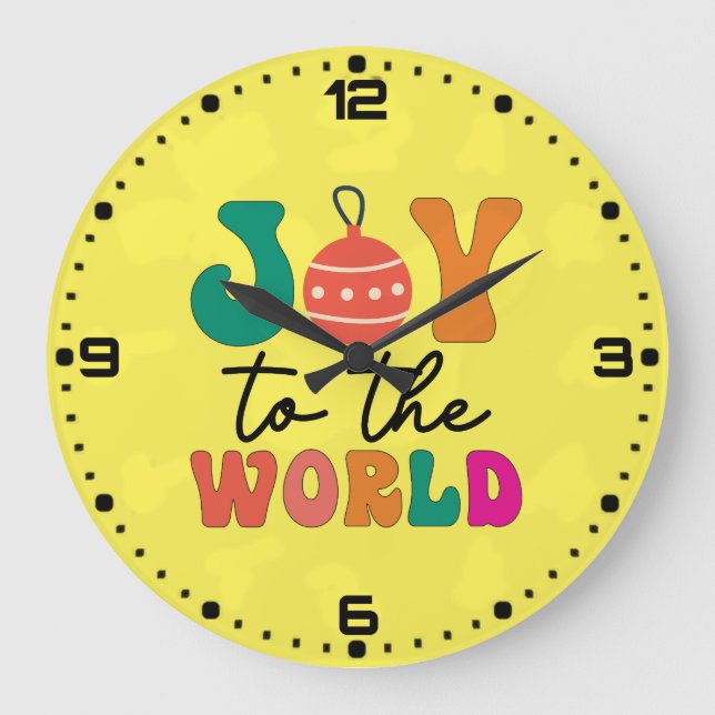 Relógio Grande Joy to The World - Design de Natal-50835 (Frente)