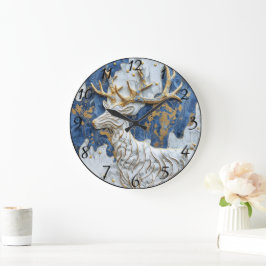 Relógio Grande Joyful Reindeer Holiday Magic