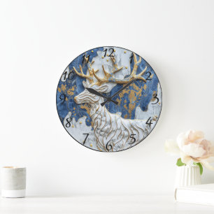 Relógio Grande Joyful Reindeer Holiday Magic