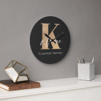 K & Name Iniciais Monogramados Modernos Personaliz