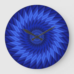 Relógio Grande Kaleidoscópio da Linha Azul Fina
