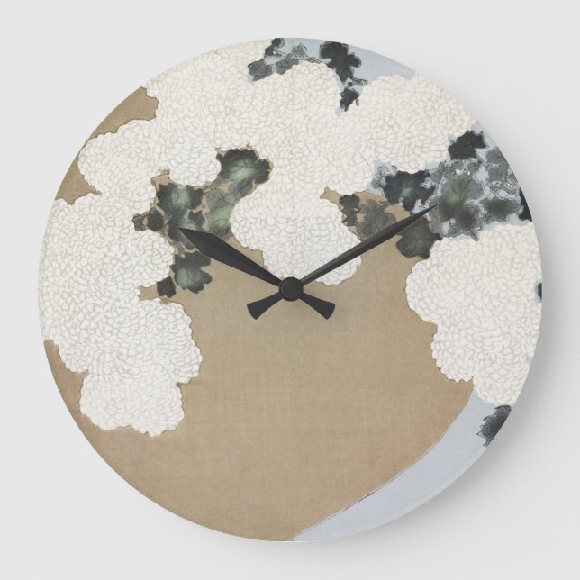 Relógio Grande Kamisaka Sekka japão tradicional de pintura (Frente)