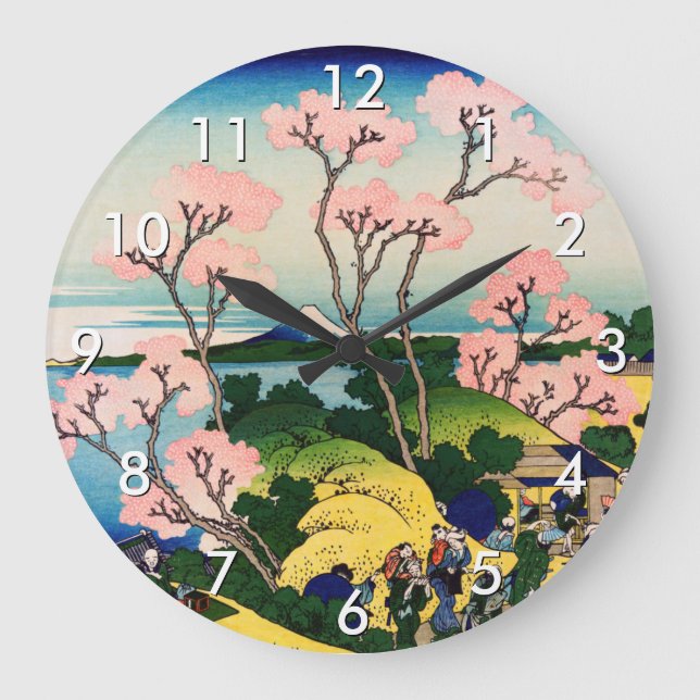 Relógio Grande Katsushika Hokusai - Gotenyama, Tokaido, Shinagawa (Frente)