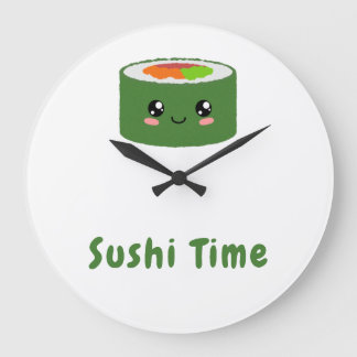 Relógio Grande Kawaii Sushi