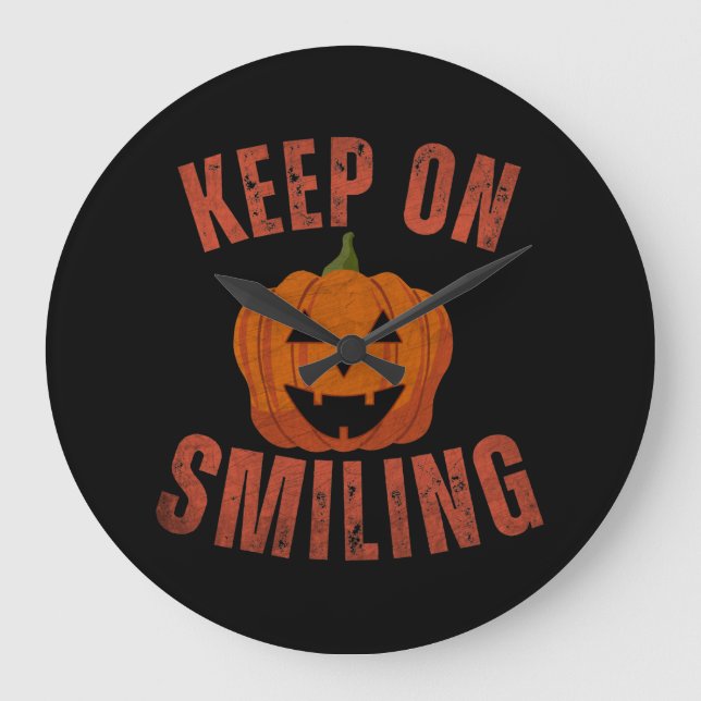 RELÓGIO GRANDE KEEP ON SMILING HALLOWEEN GIFT (Frente)