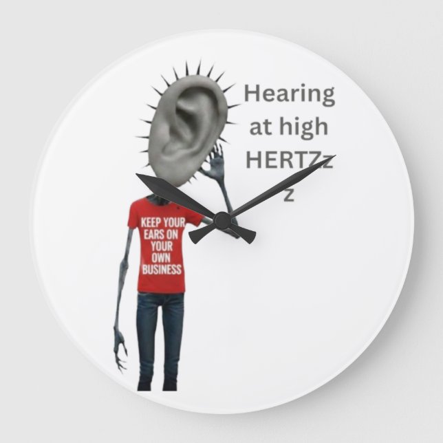 Relógio Grande Keep your ears on your own business (Frente)