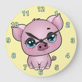 Relógio Grande Kids Piglet Wall Clock