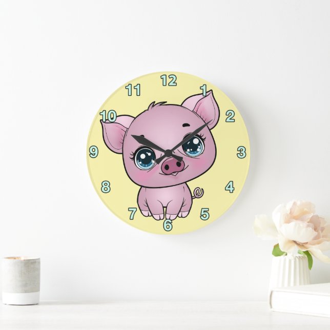 Relógio Grande Kids Piglet Wall Clock (Lar)