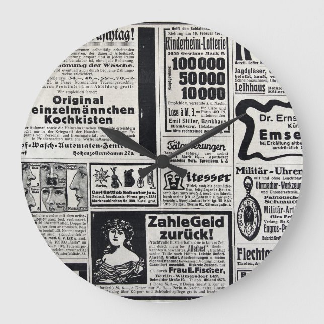 Relógio Grande Kiev histórico: Ilustração do jornal de 1917 (Frente)