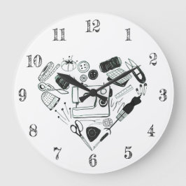 Relógio Grande Kit De Costura Em Forma De Coração, Artesanato De