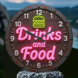 Relógio Grande  Kitchen decor home bar Drinks and food retro