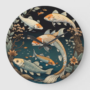 Relógio Grande Koi Koi koi