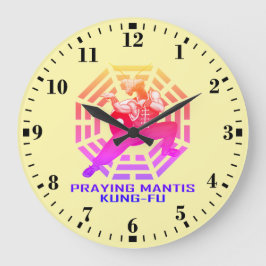 Relógio Grande Kung-Fu do Louva-a-Deus