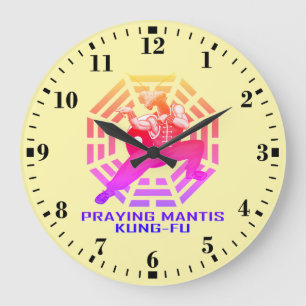 Relógio Grande Kung-Fu do Louva-a-Deus