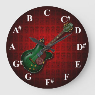 Relógio Grande KuuMa Guitar Clock