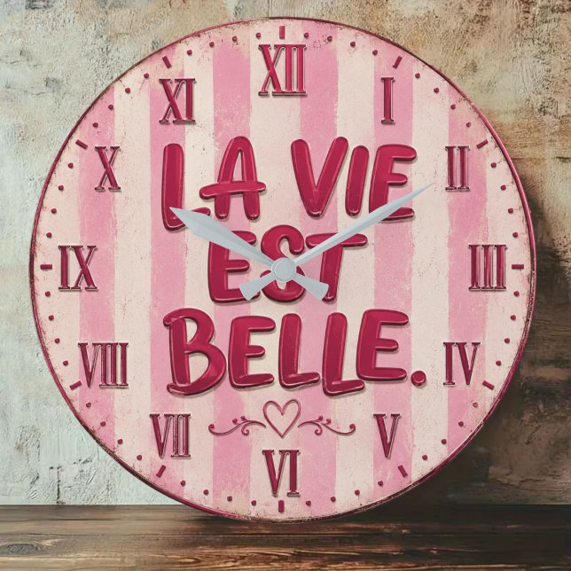 Relógio Grande La Vie Est Belle French  (Criador carregado)