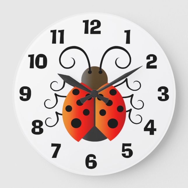 Relógio Grande Ladybug (Frente)