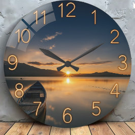 Relógio Grande Lakehouse Nautical mountain 