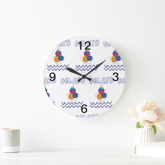 Relógio Grande lâmpada de sorvete gelato (Lar)