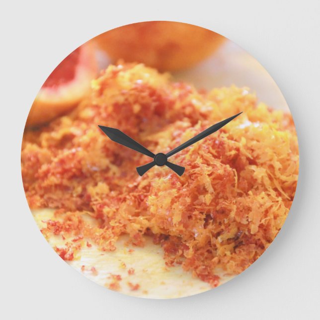 Relógio Grande Laranjas do Sangue de Citros Juicos e Zest (Frente)