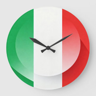 Relógio Grande Large Modern Italian Flag Wall Clock