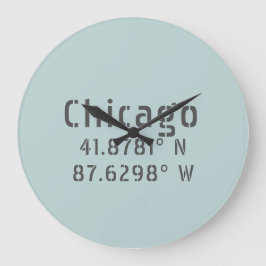 Relógio Grande Latitude Longitude de Chicago