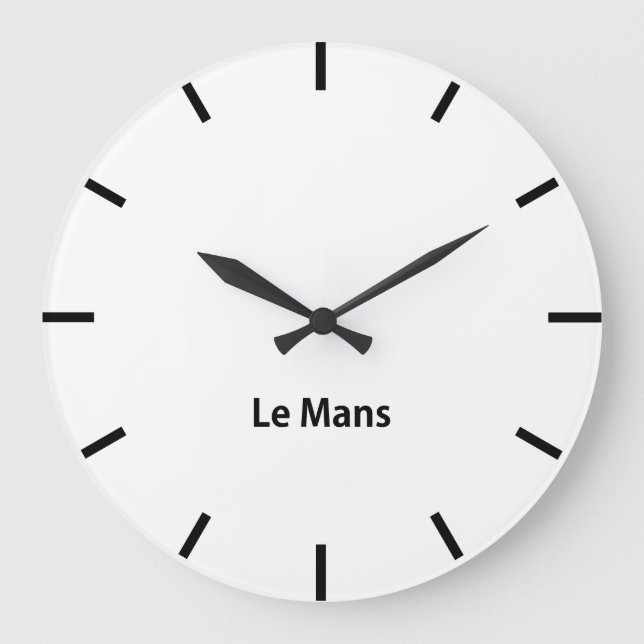Relógio Grande Le Mans City Time Zone Newroom Wall (Frente)