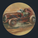 Relógio Grande Le Mans Racecar por Ethan Harper<br><div class="desc">Teste sua resistência com esta pintura de um carro de corrida participando da corrida esportiva Le Mans. Um original de Ethan Harper, você pode praticamente sentir o vento unindo suas roupas enquanto a corrida passa. Ventiladores de corridas automáticas devem comprar cópia hoje!</div>