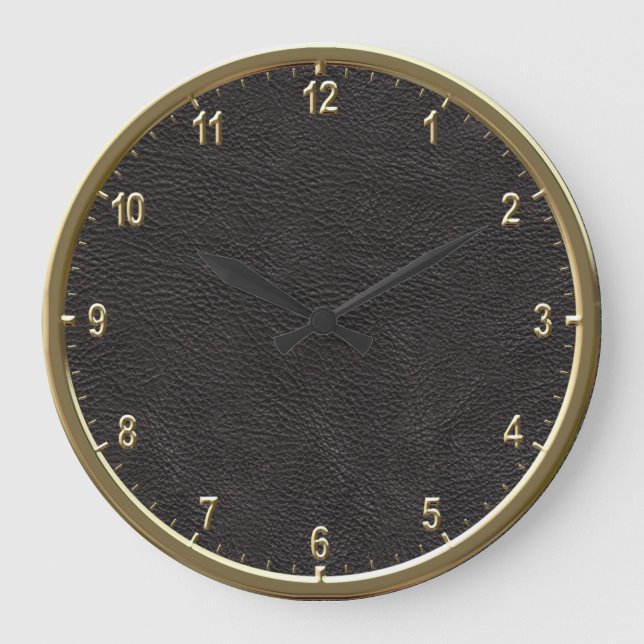 Relógio Grande Leather Pattern 10.75" (Frente)