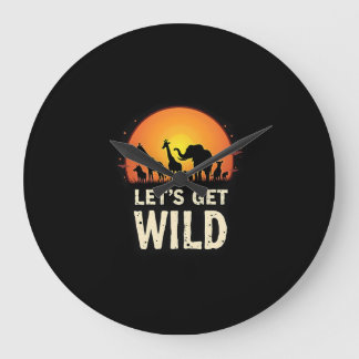 Relógio Grande Legal Safari Design para Homens Crianças Safari An