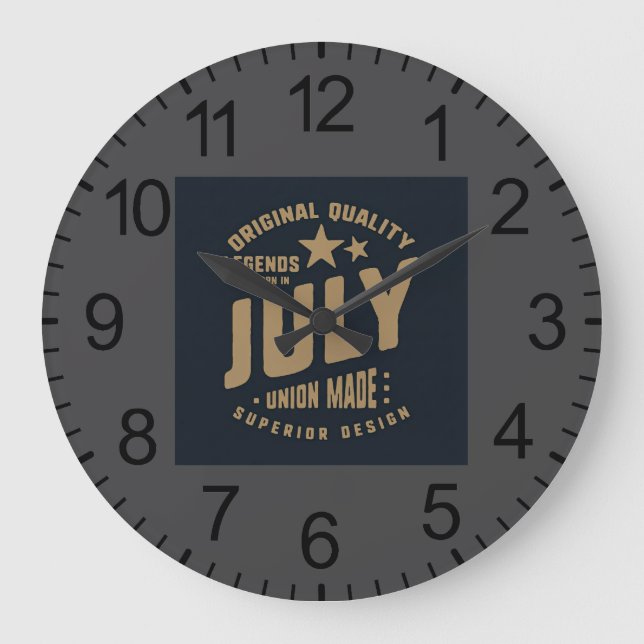 Relógio Grande Legends Are Born in July Original Quality (Frente)