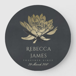 RELÓGIO GRANDE LENÇO AZUL AZUL DOURADO GLAMOSO, SALVE O PRESENTE