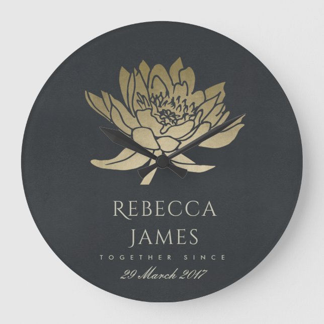 RELÓGIO GRANDE LENÇO AZUL AZUL DOURADO GLAMOSO, SALVE O PRESENTE  (Frente)