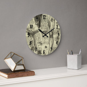 Relógio Grande Leonardo da Vinci Antiga Anatomia Humana Laringe P