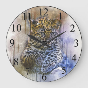 Relógio Grande Leopardo