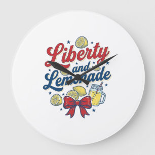 Relógio Grande Liberdade e Limonada Camisa Patriótica de Limão Ve