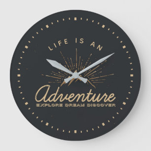 Relógio Grande Life is an Adventure Mountain with Sunrays