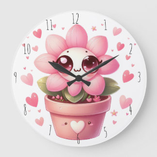 Relógio Grande Lil' Flower Wall Clock