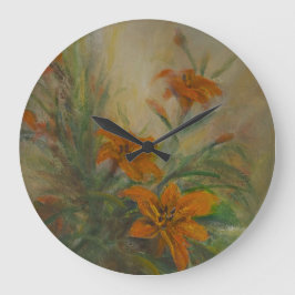 Relógio Grande Lilases Tigre