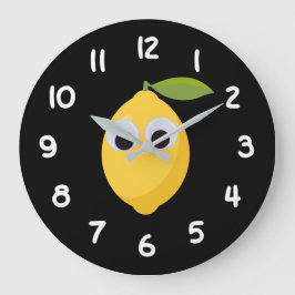 Relógio Grande Limão, fruta doce com olhos doidos