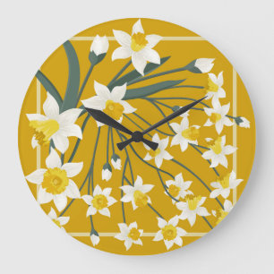Relógio Grande Linda Vintage: Design de ornamento sem costura