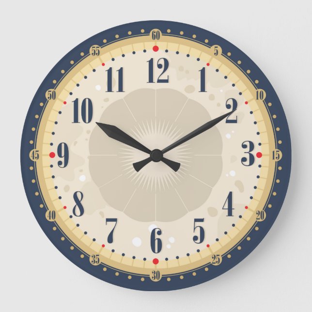 Relógio Grande Linda Vintage Face Wall Clock (Frente)