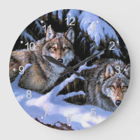 Lindas pinturas de dois lobos