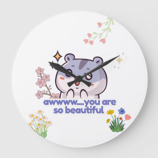 Relógio Grande Lindo Hamster Adorável Você É Tão Bonito Estético
