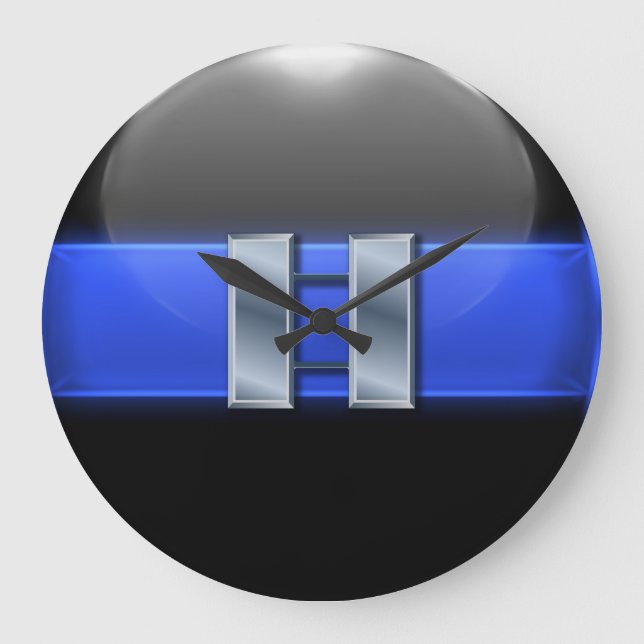 Relógio Grande Linha Azul Fino - Bares do Capitão da Polícia Prat (Frente)