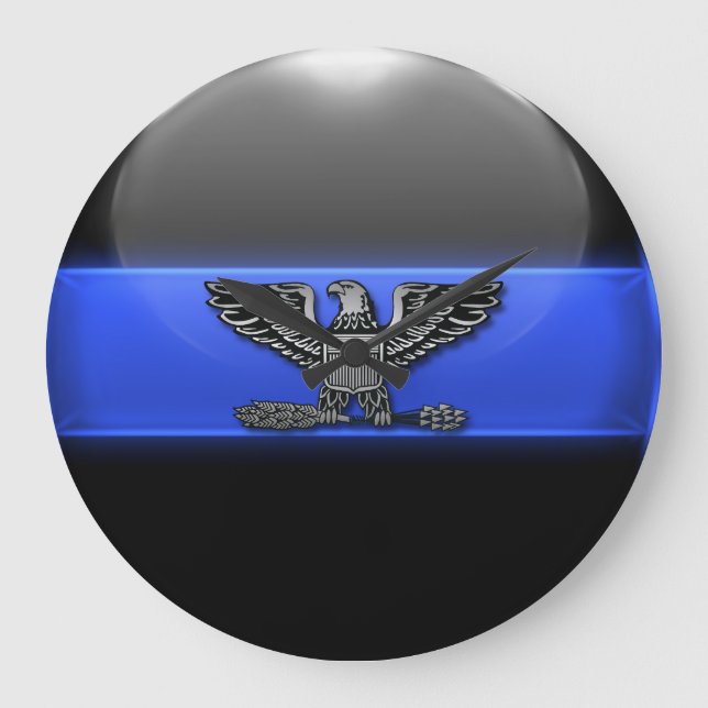 Relógio Grande Linha Azul Thin - Chefe de Polícia - Insignia da Á (Frente)
