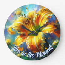 Lírio Hemerocallis Flores Amarelo Azul Personaliza