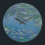 Relógio Grande Lírios d'água de Claude Monet<br><div class="desc">Lírios d'água de Claude Monet</div>