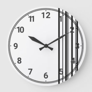 Relógio Grande Listras pretas